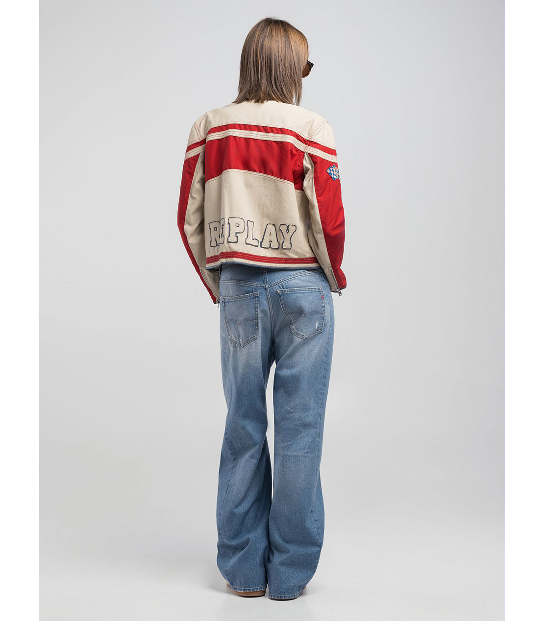 バギーフィットNARJA AIプリントデニム 詳細画像 ライトブルー 4